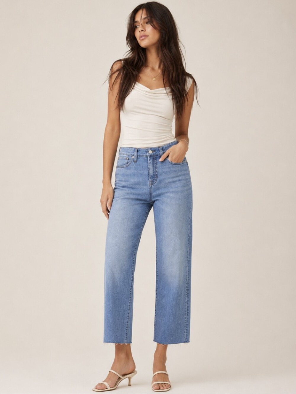 J. Crew Kickout Crop Cropped Jeans Raw Hem Size 31
